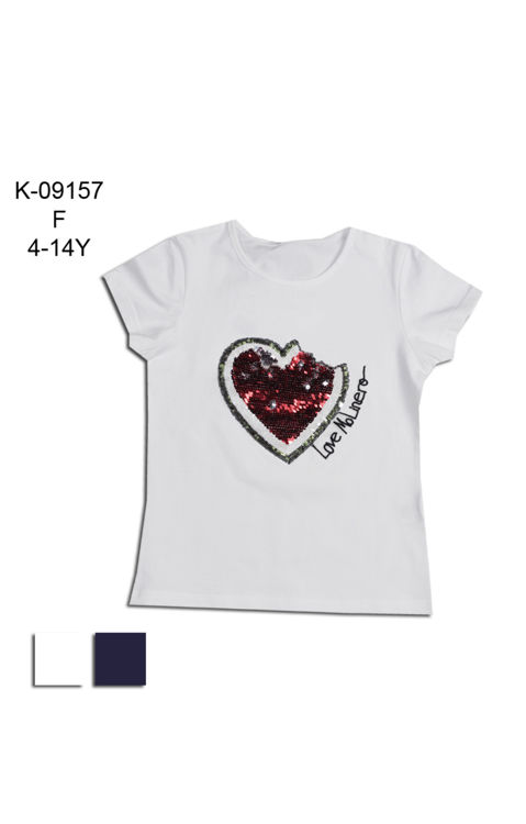 Picture of K-09157- GIRLS HIGH QUALITY 100% COTTON TOP 4-14 YEARS